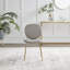 Evita Luxury Velvet and Metal Dining Chairs - Elegant Modern Mid Century Style-404395538