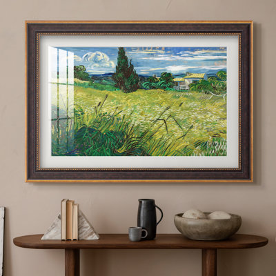Champ de blé vert avec cyprès, 1889 - Vincent van Gogh - Estampe encadrée sur mesure