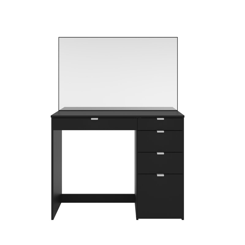 Cottesmore Dressing Table with Mirror, Matte Black
