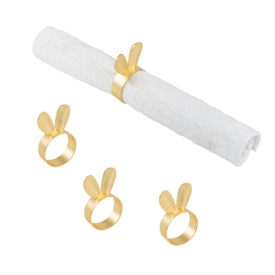 Rond de serviette Silver Bunny Ears