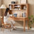 Burlywood Rectangular Solid Wood desks-107362574