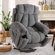 41.3" W Microsuede Comfortable Power Lift Reclining Heated Massage Chair with USB and Cup Holders