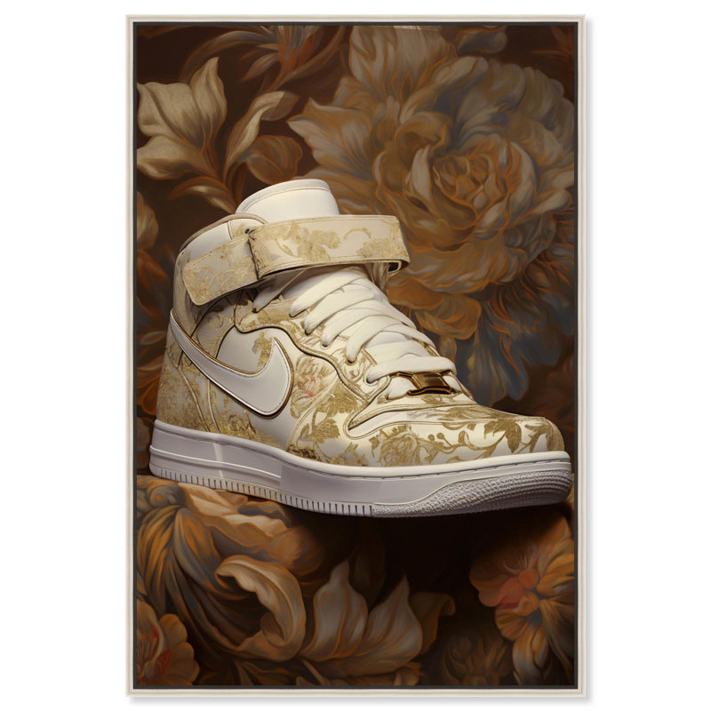 Toile baroque par Art Remedy, Noir, H 16 po x l 11 po, Cadre flottant