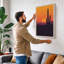 Desert at Dusk Minimalist - Wrapped Canvas-1998140312-1998140315