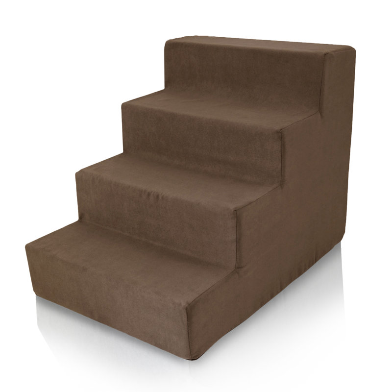 Escalier pour animaux en mousse haute densité 4 marches Grommit, Brun