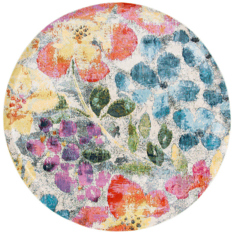 Tapis floral Maeser 300 Performance, Rond 6 pi 7 po