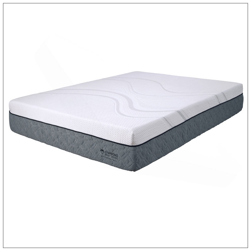 Diamond Capri Graphene Memory Foam, Cool, Conforming, Responsive 12" Firm Feel (Twin), Greenguard Gold Certified, White Label Ready