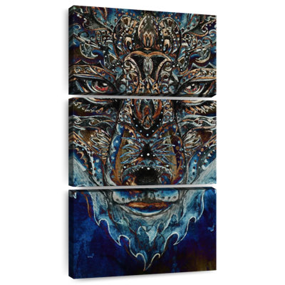 Loup bleu abstrait