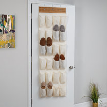 Wayfair Basics 10 Pair Fabric Hanging Shoe Organizer Wayfair Basics Finish: Beige