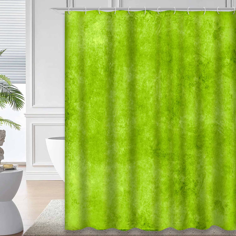 Rideau de douche vert imperméable, rideaux de douche pour la salle de bain avec 12 crochets, L 72 po x l 72 po
