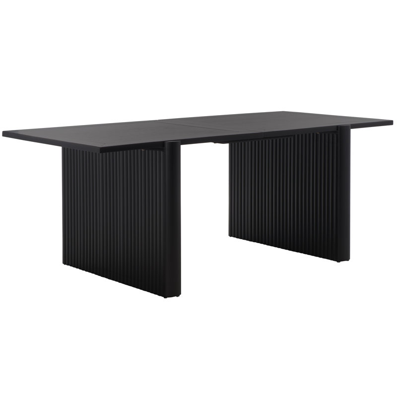 Sumrall Rectangular Dining Table, Black, 29.9" H x 77.95"L x 37"W