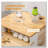30" Multi-Level Kitchen Island with Rubberwood Top