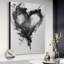 Impression sur toile Elegant Ink Wash Heart - Urban Studio-839112032