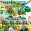 158 Pcs Tractor Birthday Decorations, Tractor Party Decorations Tableware Set