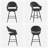 Swivel Upholstered Counter Stool with Curved Back and Metal Frame (Set of 4)-859573964-859573952