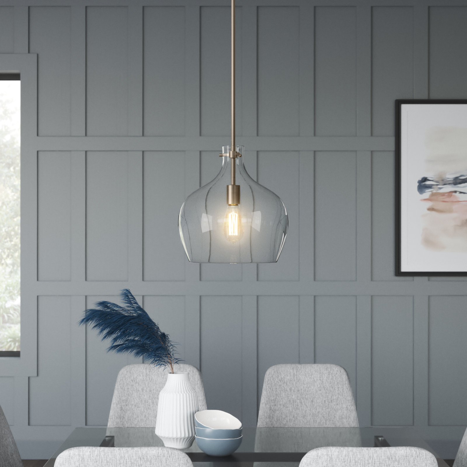 Mercury Row® Hageman 1 - Light Single Dome Pendant & Reviews | Wayfair