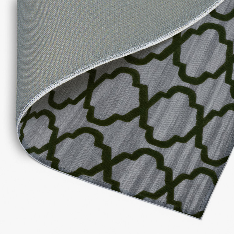 Tapis gris intérieur et extérieur Trellis, Rectangulaire 8 pi x 10 pi