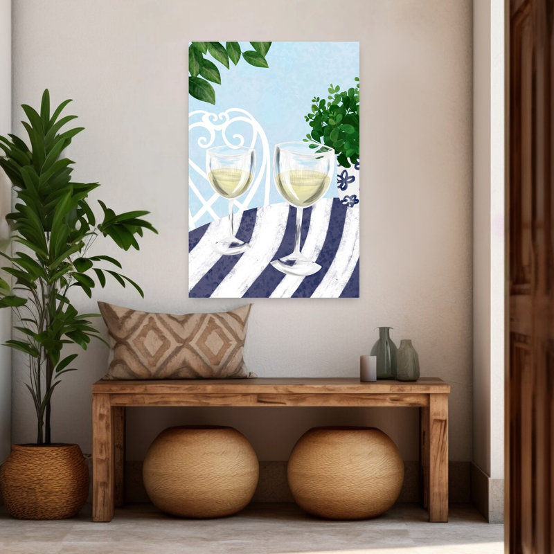 Art mural Al Fresco Wine Moment, H 48 po x l 32 po