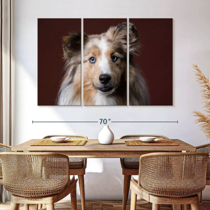 Adorable Sheltie Dog, 42" H x 65" W