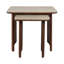 Kip Nested Travertine & Acacia Wood Side Tables