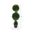 3' Artificial Double Ball Green Cedar Topiary.