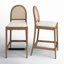 Tabouret de comptoir rembourré Cossette-1767291844