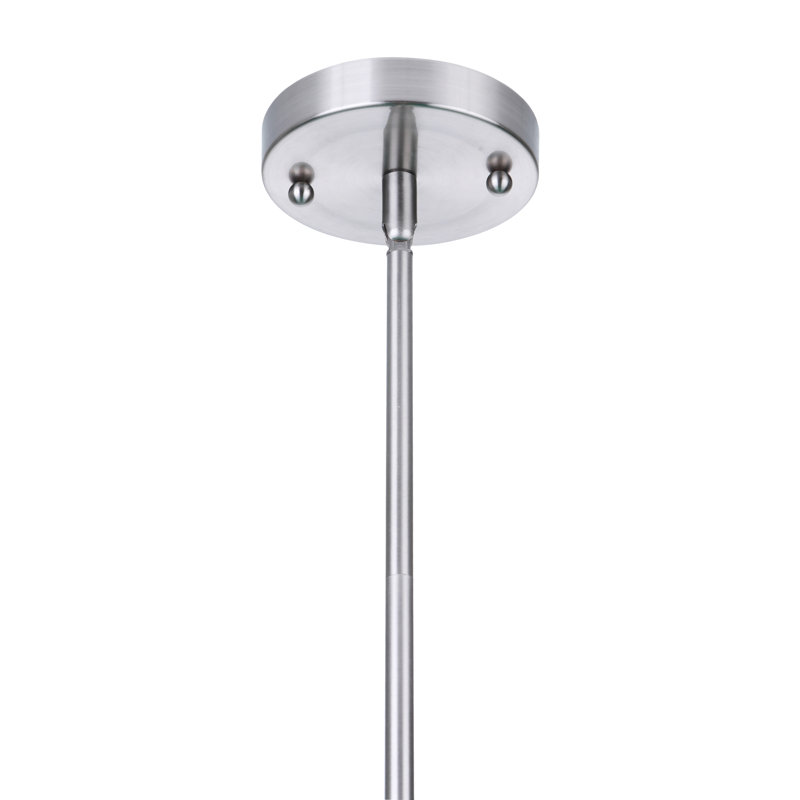 Luminaire suspendu unique à 2 lumières Retta, Nickel