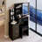 29.2" Small Size Left Bedside Cabinet Vanity Table + Cushioned Stool, Large Sliding, Touch Control, Tri-Color Switching, Brightness Adjust LED Mirror, High Capacity Storage, Suitable For Small Space-905483653