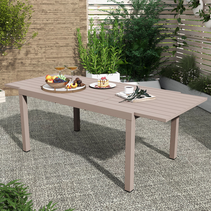Table d'extérieur en aluminium 83 po Alice