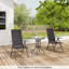 Chaise de patio pliante 2 pièces avec dossier réglable à 7 niveaux pour jardin Latitude Run®-698247963