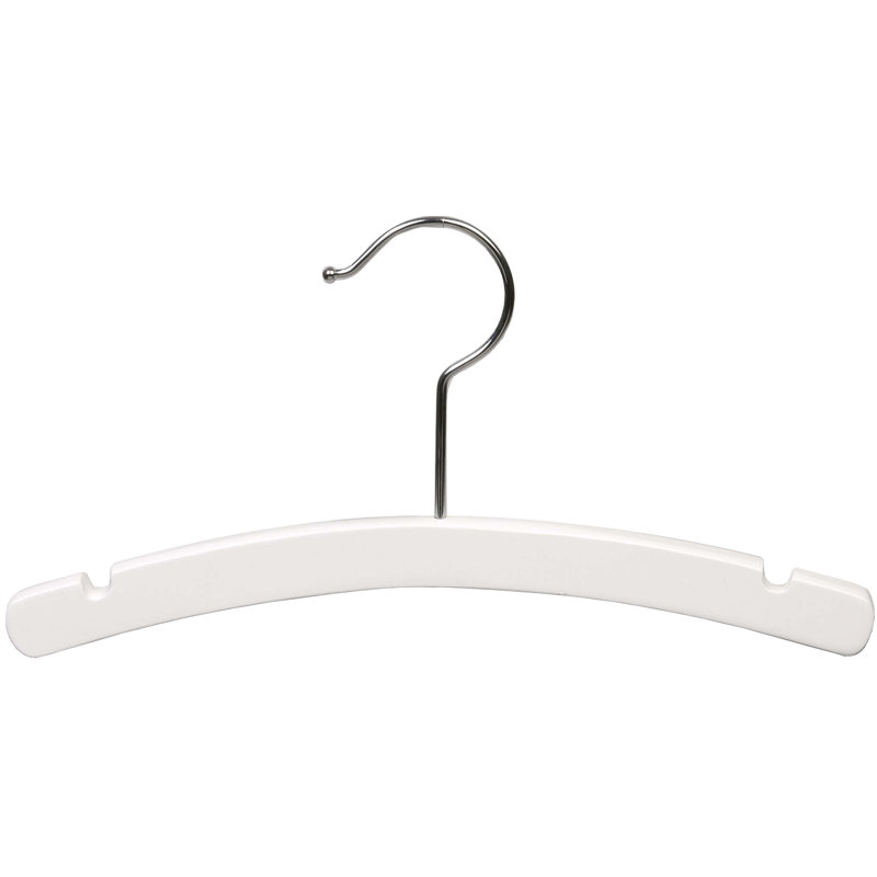 Calhoun Wood Standard Hanger for Dress/Shirt/Sweater, White
