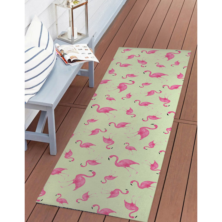 Summer Flamingo Outdoor Rug