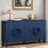 Four-door Sideboard With French Frame Design, Round Ring Handles And Adjustable Shelves-1935965761