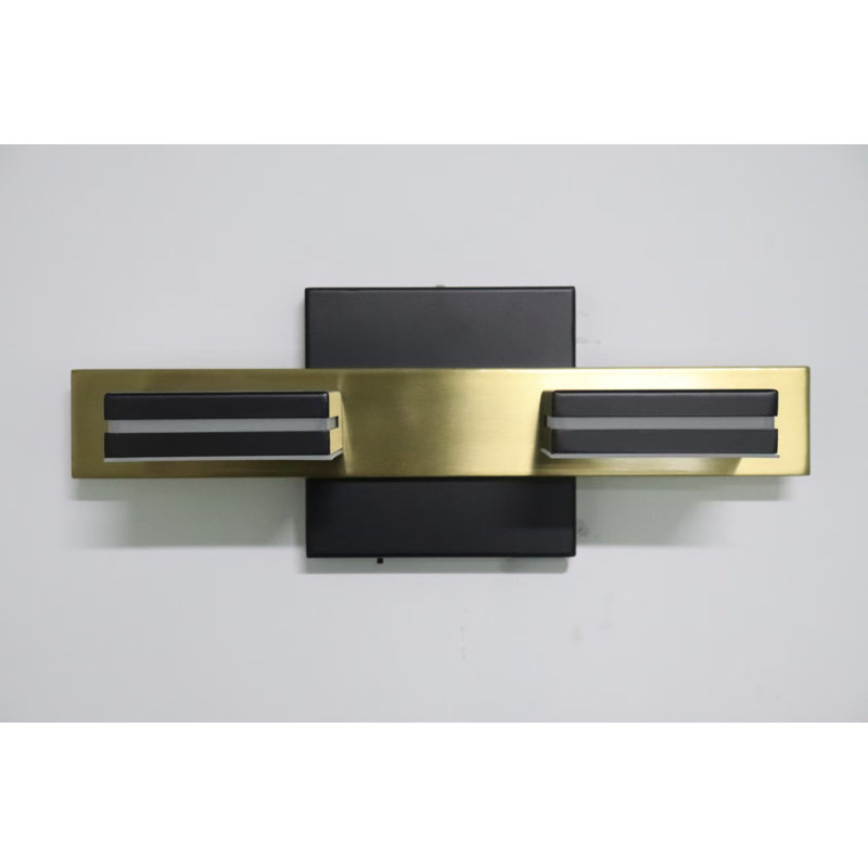 Modern Dimmable LED Vanity Lights for Mirror 5 CCT Adjustable LED Vanity Light, Black Gold, 2 Lights