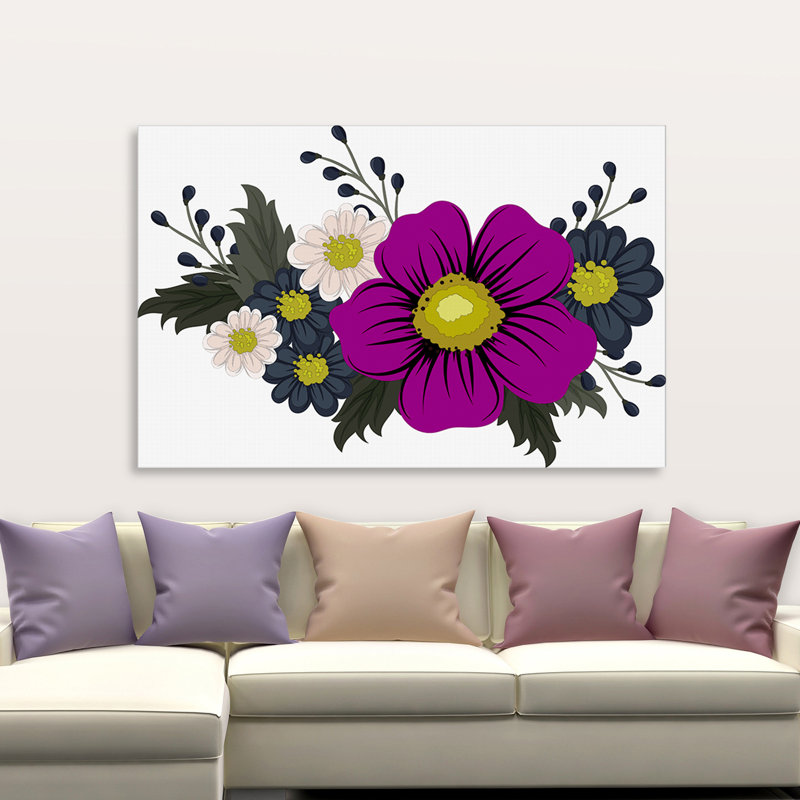 " Boho Arrangement I " Painting Print, 32" H x 48" W x 1.5" D