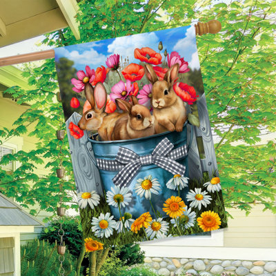 Drapeau du seau de lapins