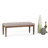 Waverly 48"W Linen Look Traditional Tufted Ottoman Bench with Carved Legs-1209999704