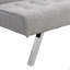 Structure en bois, pieds en acier inoxydable, futon, canapé-lit gris