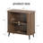 31.5'' Modern Sliding Doors Sideboard Storage Cabinet with Solid Wood Legs-297681544