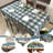 Green Checkered Pattern Vinyl Tablecloth-1178154538