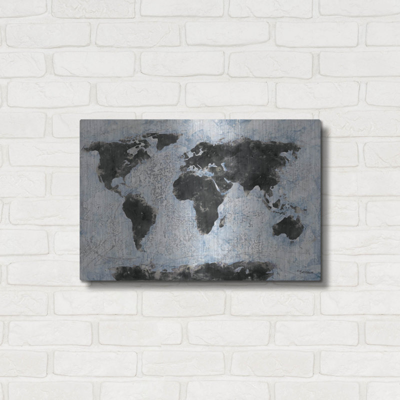 «Old World Map 2» par Britt Hallowell, H 16 po x l 24 po