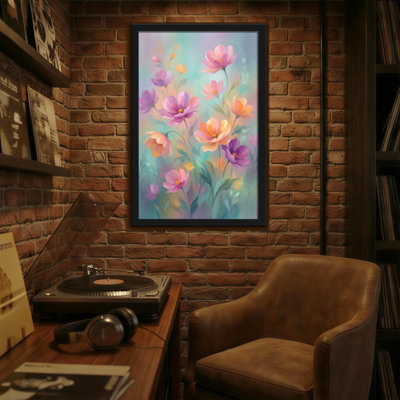 Plantes et fleurs, fleurs pastel, impression sur fond doux