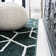 Mashawna Blocks Modern Geometric Green/White Rug