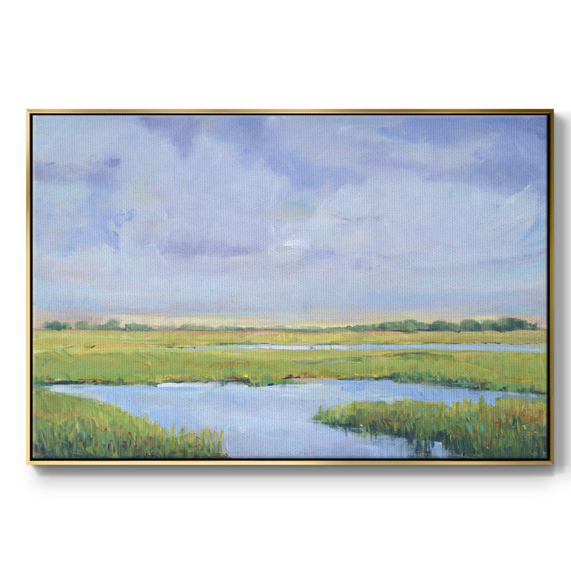 " Summer Marsh I ", 17" H x 25" W x 2" D, Gold
