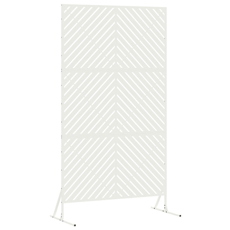 Stainless Steel Fence Panel Stainless Steel Medium Durable, 180cm H x 100cm W, White