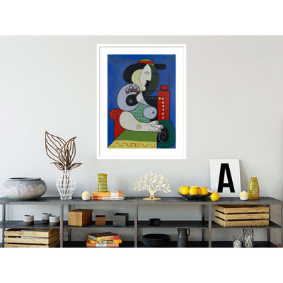 (Femme avec une montre) par Pablo Picasso, impression giclée sur cadre