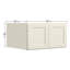 Armoire murale de style Shaker blanc antique L 33 po x P 24 po x H 18 po Homeibro Cozy Design-915285884-915386477