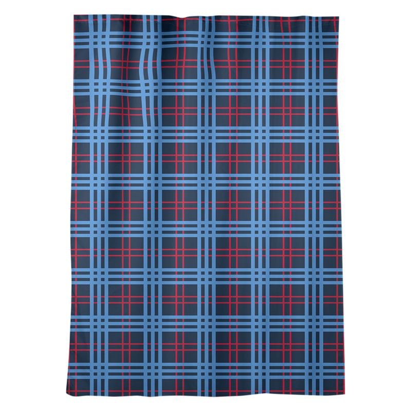 Room Darkening Curtain Single Panel, Black/Blue/Red