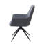 Chaise avec accoudoirs en tissu gris Hester (ensemble de 2)