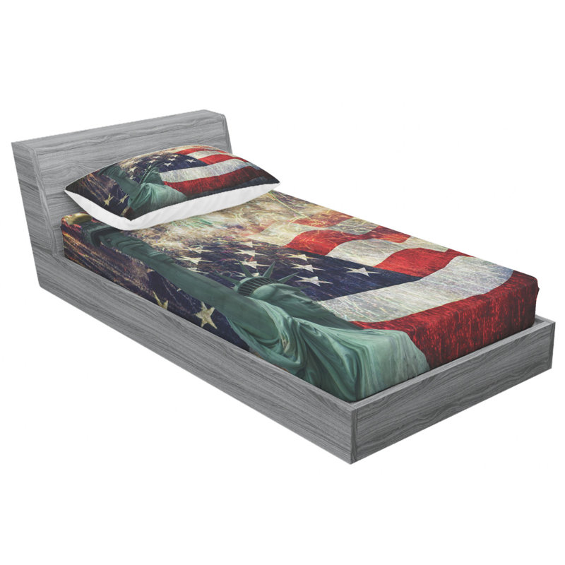 Microfiber Sheet Set, Twin Sheet Set with Fitted Sheet